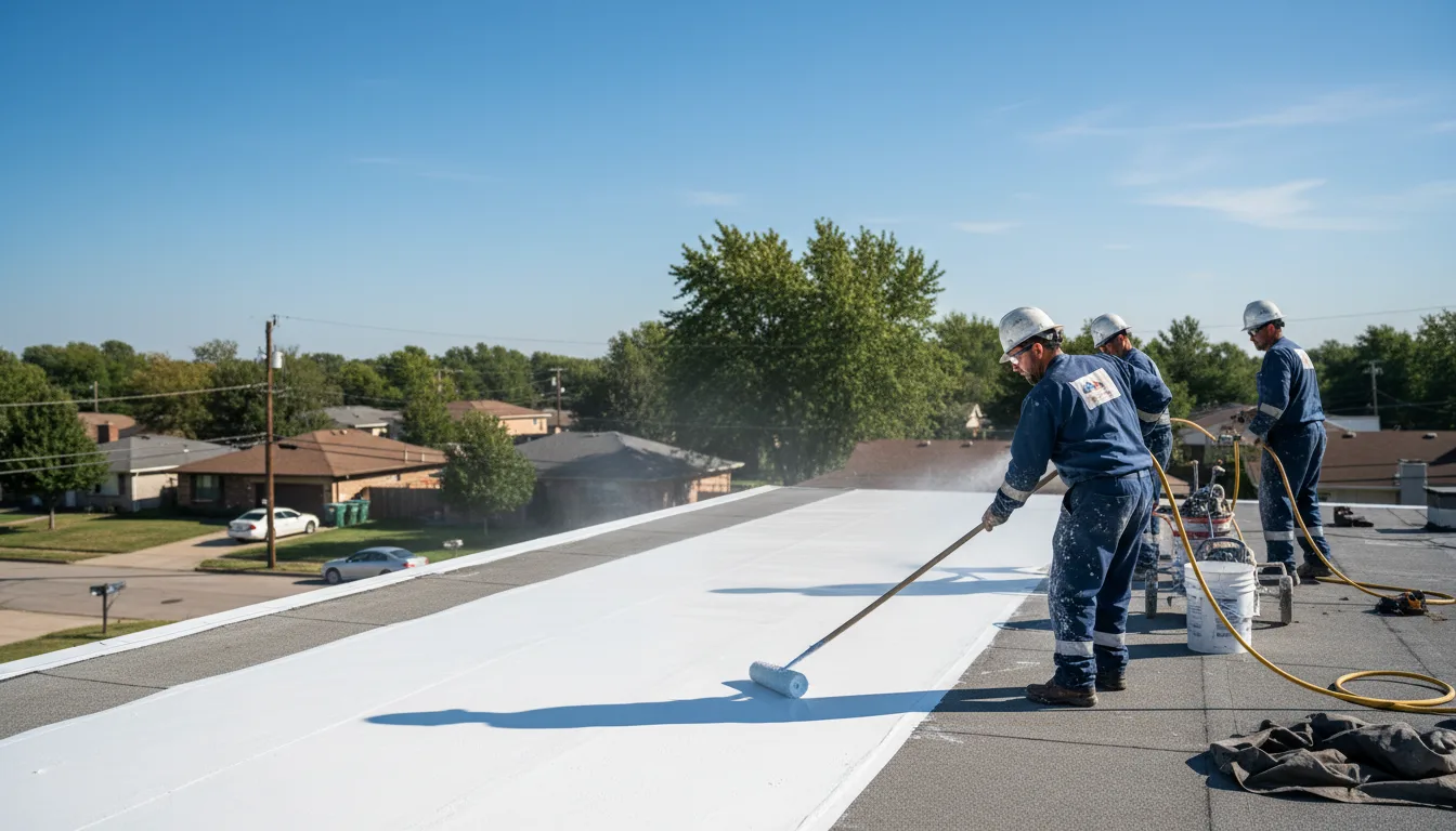 Commercial roof coating in Beckville, TX near me